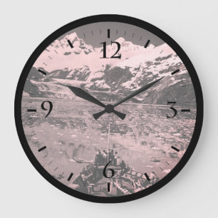 Vintage USA Alaska Glacier Bay National Monument W Große Wanduhr