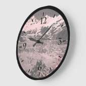 Vintage USA Alaska Gletscherbucht Nationaldenkmal  Große Wanduhr (Winkel)