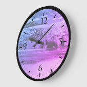 Vintage USA Alaska Mendenhall Gletscher Juneau Große Wanduhr (Winkel)