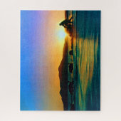 Vintage USA Alaska Mitternachtssonne Puzzle (Vertikal)