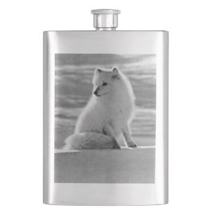 Vintage USA Alaska Polarfuchs Flachmann