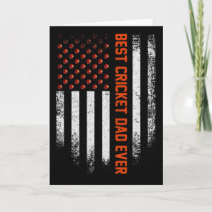 Vintage USA Amerikanische Flagge Bester Cricket-Va Karte