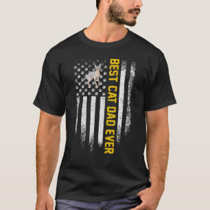 Vintage USA Amerikanische Flagge Bester Sphynx-Kat T-Shirt
