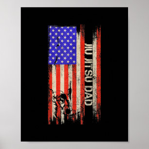Vintage USA Amerikanische Flagge Brasilianisches J Poster