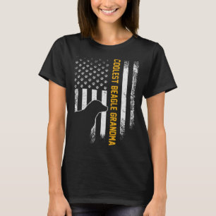 Vintage USA Amerikanische Flagge Coolste Beagle Om T-Shirt