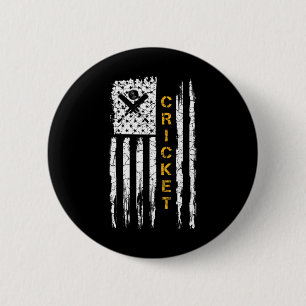 Vintage-USA-Amerikanische-Flagge-Cricket-Spieler-S Button
