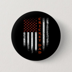 Vintage-USA-Amerikanische-Flagge-Cricket-Vater-pat Button