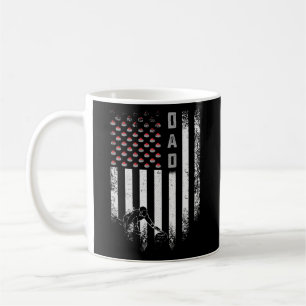 Vintage USA Amerikanische Flagge Curling Papa Curl Kaffeetasse