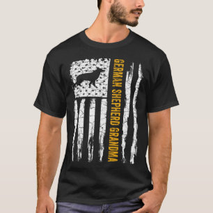 Vintage USA Amerikanische Flagge Deutscher Schäfer T-Shirt