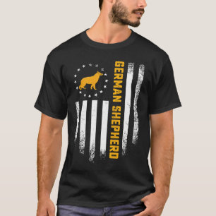 Vintage USA Amerikanische Flagge Liebe Deutscher S T-Shirt