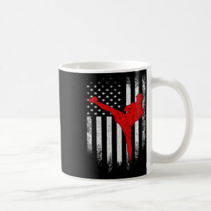 Vintage-USA-Amerikanische-Flagge-MMA-Kickboxen-Käm Kaffeetasse