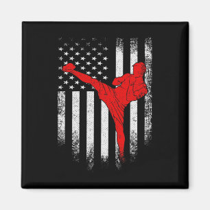 Vintage-USA-Amerikanische-Flagge-MMA-Kickboxen-Käm Magnet