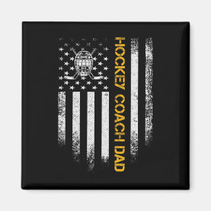 Vintage-USA-Amerikanische-Flagge-Stolzer-Eishockey Magnet