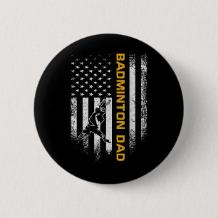 Vintage-USA-Amerikanische-Flagge-Stolzer-Federball Button