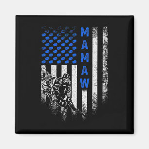 Vintage-USA-Amerikanische-Flagge-Stolzer-Hockey-Ma Magnet