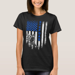 Vintage-USA-Amerikanische-Flagge-Stolzer-Hockey-St T-Shirt