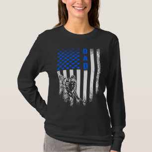 Vintage USA Amerikanische Flagge Stolzer Hockey-Va T-Shirt