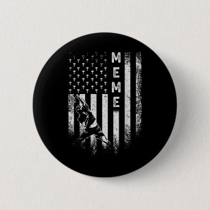 Vintage-USA-Amerikanische-Flagge-Stolzes-Federball Button