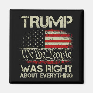 Vintage-USA-Amerikanische-Flagge Trump hatte recht Magnet
