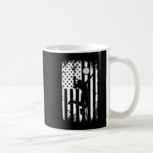Vintage USA Amerikanische Flagge Volleyball Spiele Kaffeetasse