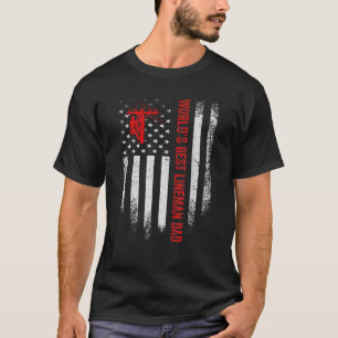 Vintage USA Amerikanische Flagge Welt s Bester Lin T-Shirt