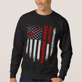 Vintage-USA-Amerikanische-Flagge-Worlds-Okayest-Ba Sweatshirt