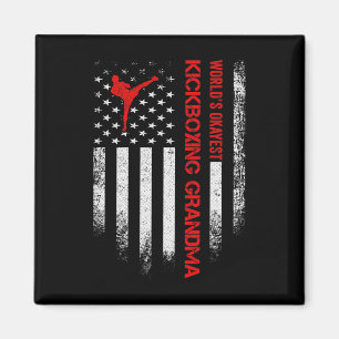 Vintage-USA-Amerikanische-Flagge World's Okayest K Magnet