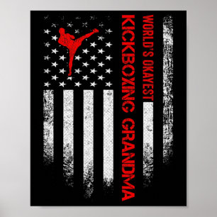 Vintage-USA-Amerikanische-Flagge World's Okayest K Poster