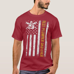Vintage USA Bester Klempner-Vater jemals Amerikani T-Shirt