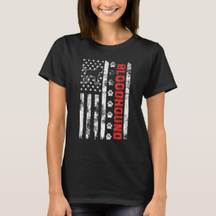 Vintage Usa Bluthund Amerikanische Flagge Patrioti T-Shirt