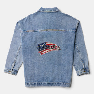 Vintage USA-Flag-Denimjacke Jeansjacke