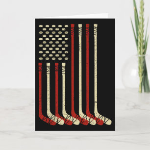Vintage-USA-Flag-Eishockey - Lustiges Eishockey US Karte
