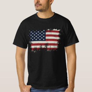 Vintage-USA-Flag genervt 4. Juli Patriotisch T-Shirt