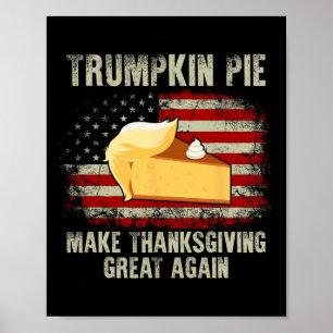Vintage-USA-Flag-Trumpkin-Pie-Mach-Thanksgiving-Gr Poster