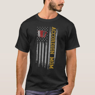 Vintage-USA-Flagge-Akkordion-Mutter-Akkordionist-S T-Shirt