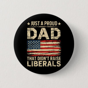 Vintage USA-Flagge Ein stolzer Vater, der keine .. Button