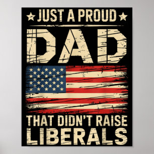 Vintage USA-Flagge Ein stolzer Vater, der keine .. Poster