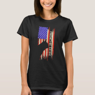 Vintage-USA-Flagge Französische Bulldogge Hundemut T-Shirt