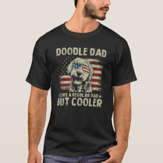 Vintage USA-Flagge Goldendoodle Doodle Papa Vatert T-Shirt