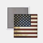 Vintage USA-Flagge Magnet (Vorderseite/Rückseite)