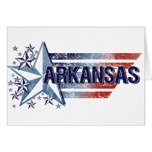 Vintage USA-Flagge mit Stern - Arkansas