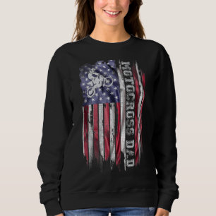 Vintage-USA-Flagge Stolz Motocross Dirt Bike Vater Sweatshirt