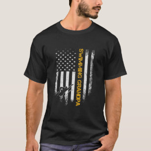 Vintage USA-Flagge Stolz schwimmender Großvater Sc T-Shirt