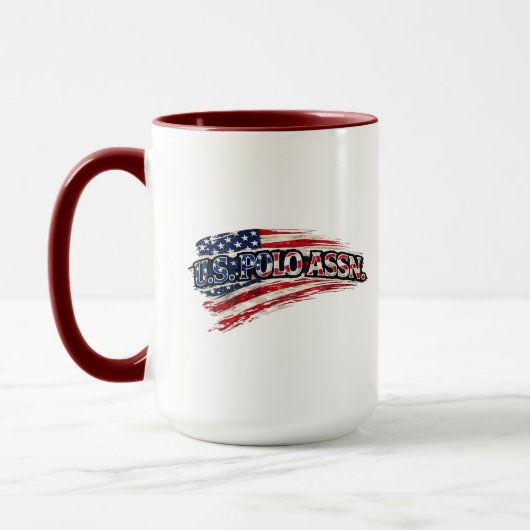 Vintage-USA-Flaggen-Kaffeetasse Tasse (Links)