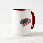 Vintage-USA-Flaggen-Kaffeetasse Tasse (VorderseiteRechts)