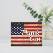 Vintage USA Flaggenamerikana Danke Postcard Postkarte (Stehend Vorderseite)