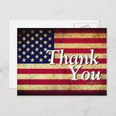 Vintage USA Flaggenamerikana Danke Postcard Postkarte (Vorne/Hinten)