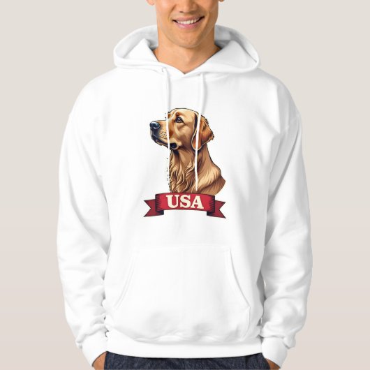 Vintage USA Golden Retriever Engraving Shirt (Vorderseite)