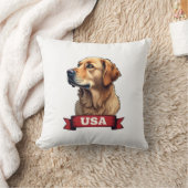 Vintage USA Golden Retriever Engraving Shirt 4 Kissen (Decke)