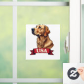 Vintage USA Golden Retriever Engraving Shirt Fensteraufkleber (Zuhause)